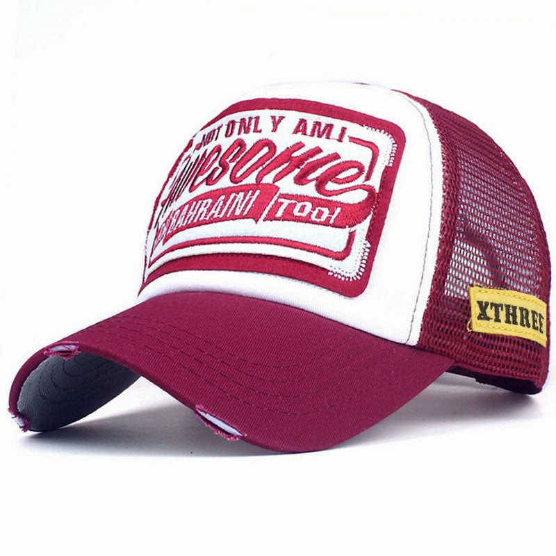 Wholesale Cotton Patch Letter Embroidery Baseball Net Cap