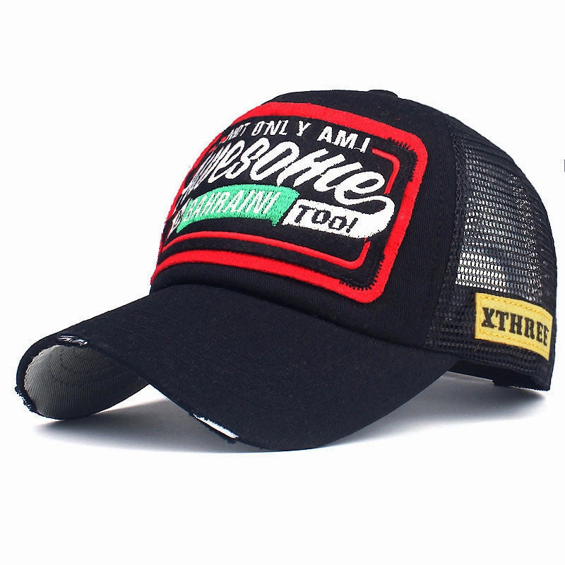 Wholesale Cotton Patch Letter Embroidery Baseball Net Cap