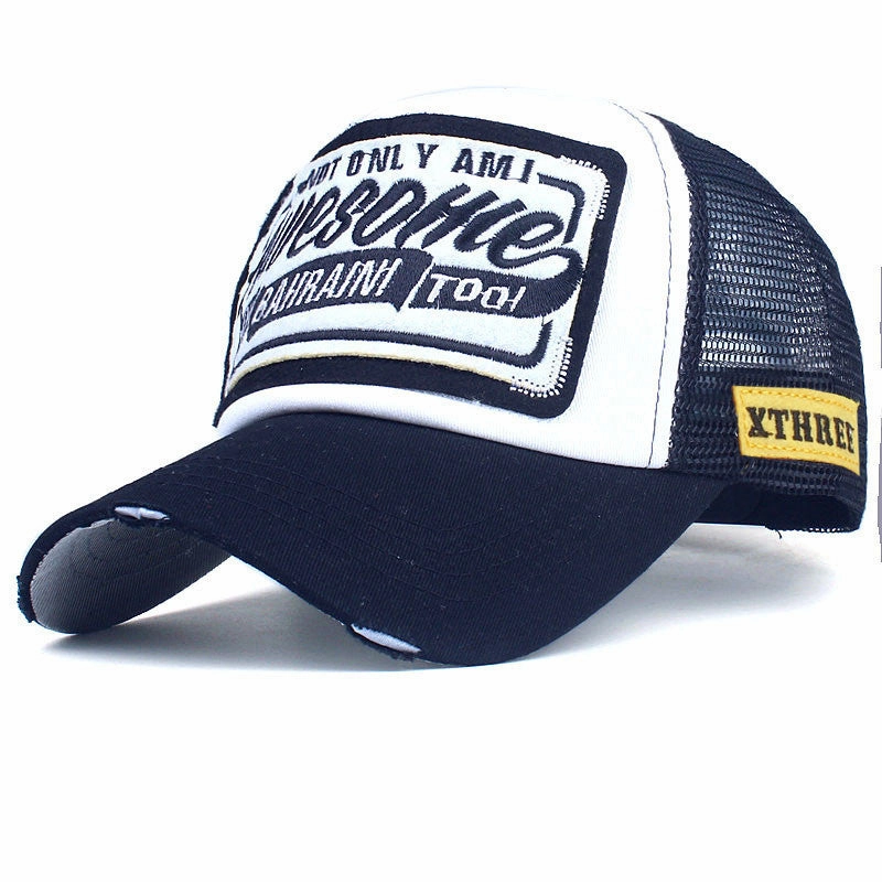 Wholesale Cotton Patch Letter Embroidery Baseball Net Cap