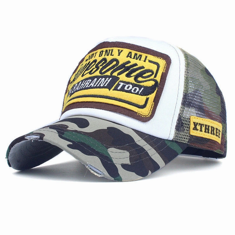Wholesale Cotton Patch Letter Embroidery Baseball Net Cap