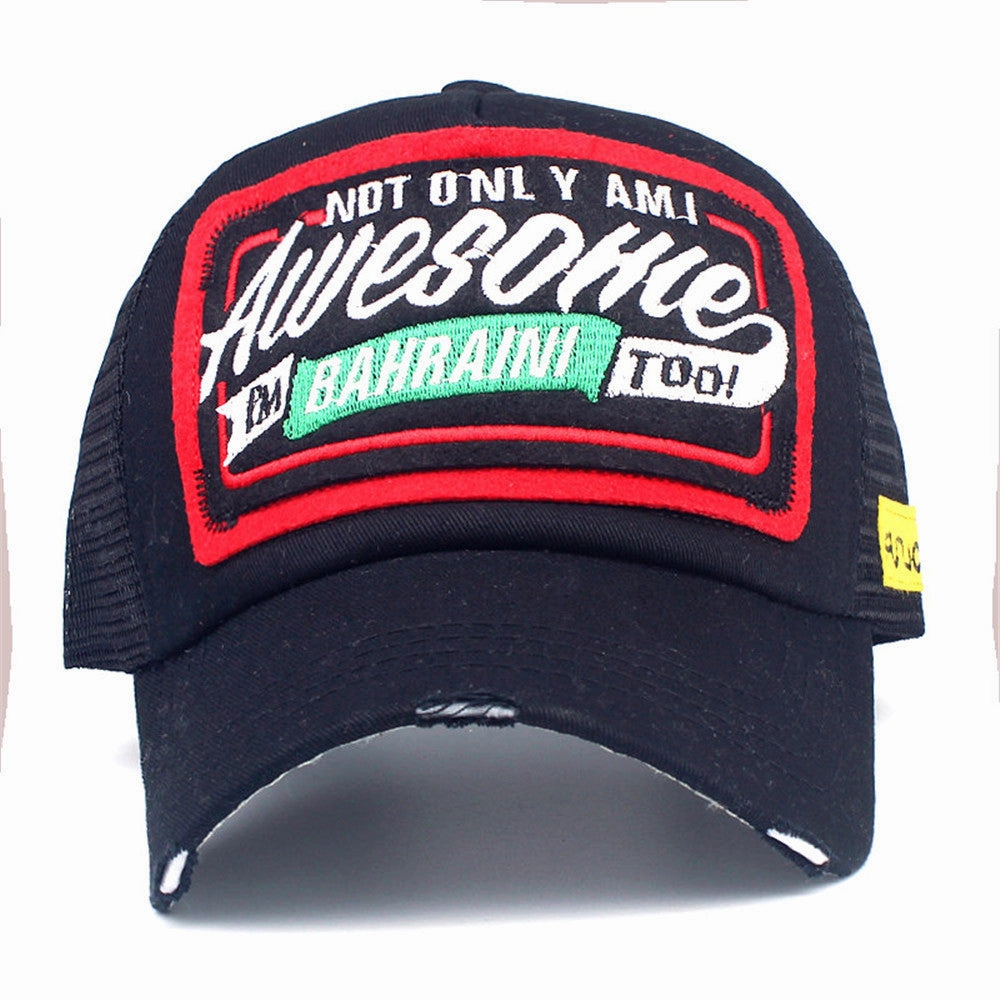 Wholesale Cotton Patch Letter Embroidery Baseball Net Cap