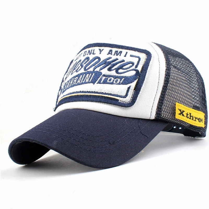Wholesale Cotton Patch Letter Embroidery Baseball Net Cap