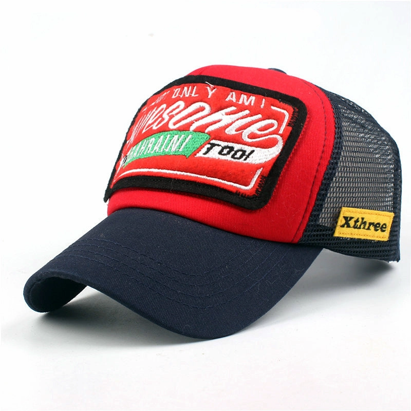 Wholesale Cotton Patch Letter Embroidery Baseball Net Cap