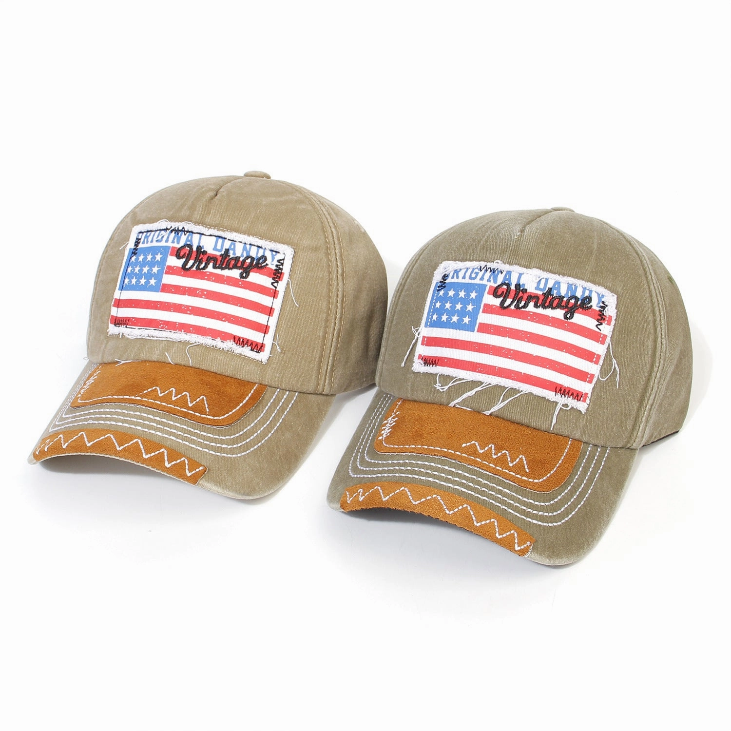 Wholesale Cotton Polyester American Flag Baseball Cap