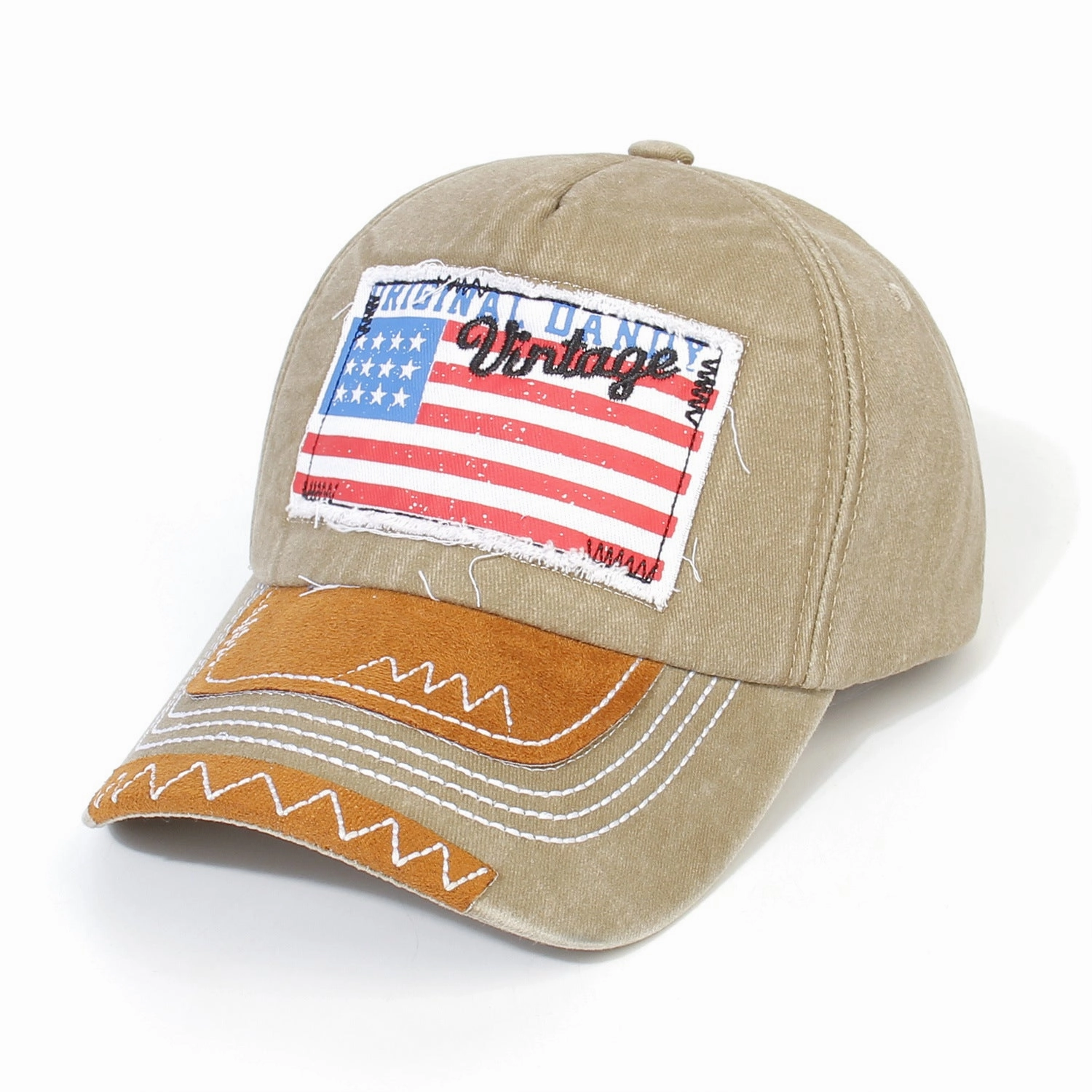Wholesale Cotton Polyester American Flag Baseball Cap