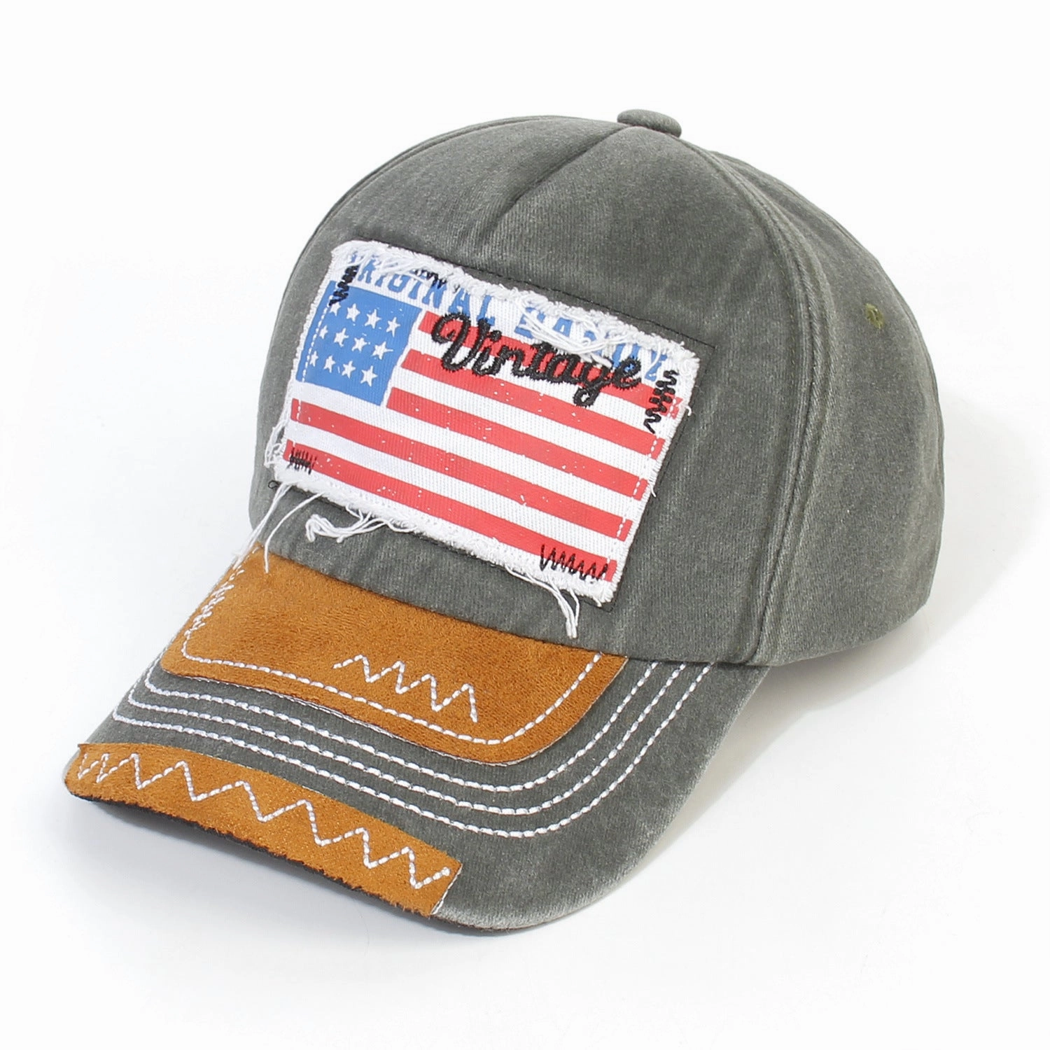 Wholesale Cotton Polyester American Flag Baseball Cap