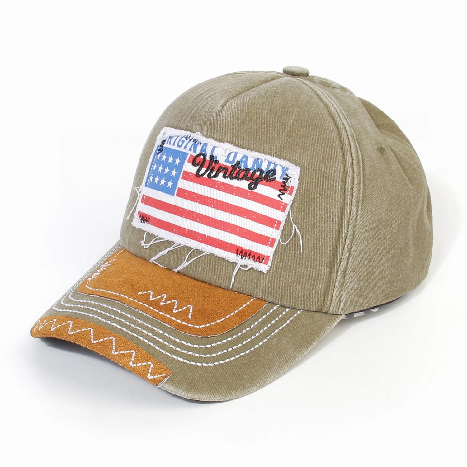 Wholesale Cotton Polyester American Flag Baseball Cap