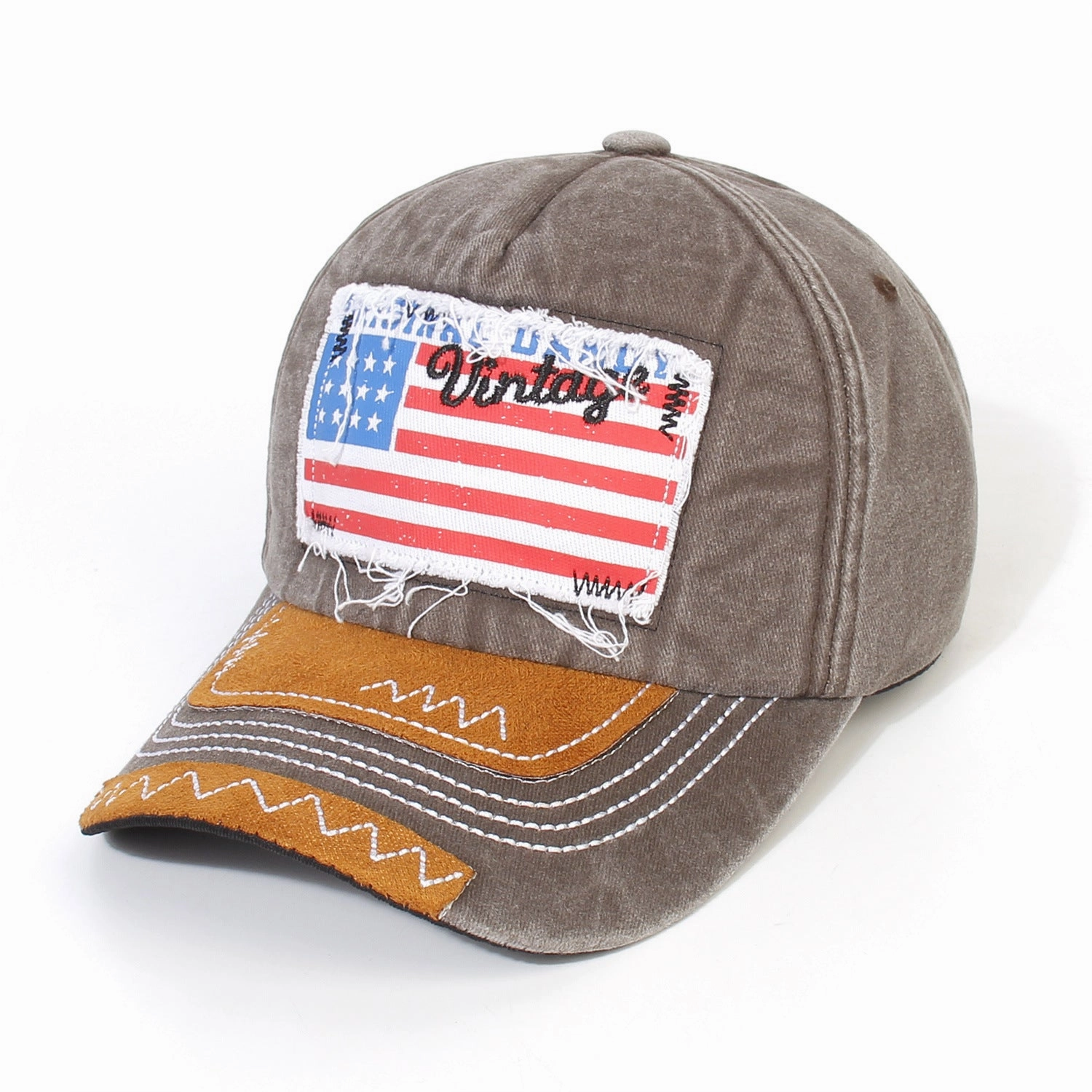 Wholesale Cotton Polyester American Flag Baseball Cap