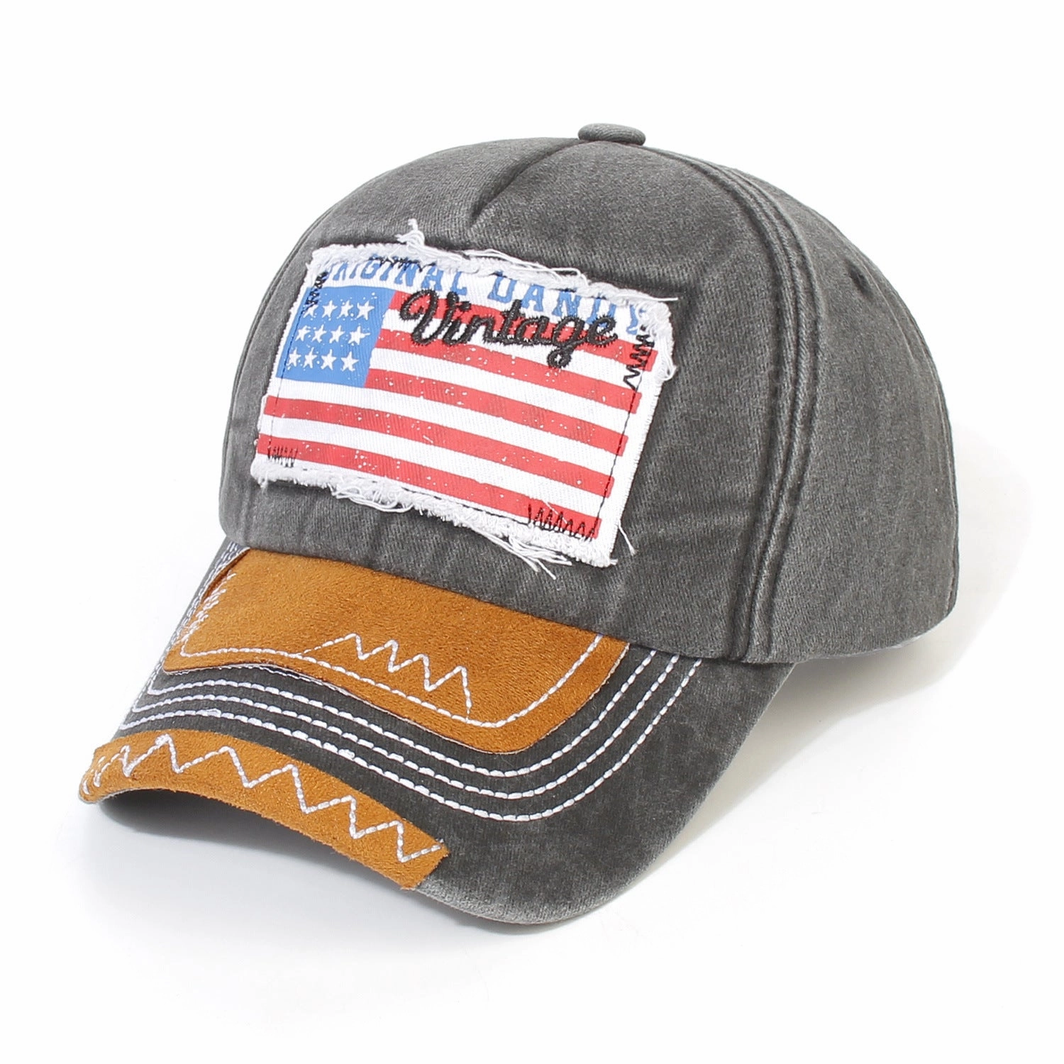 Wholesale Cotton Polyester American Flag Baseball Cap