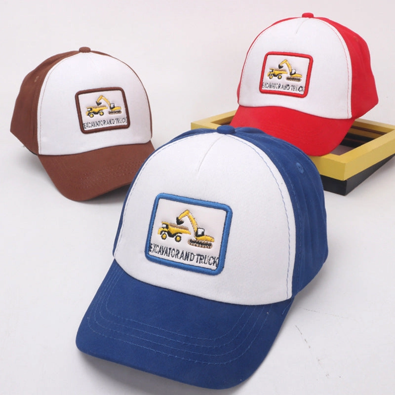 Wholesale Cotton Polyester Cartoon Excavator Children's Baseball Caps