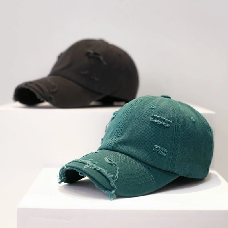 Wholesale Cotton Polyester Casual Ripped Hole Baseball Cap