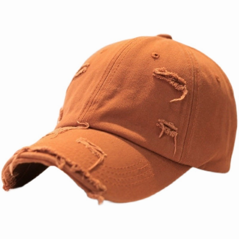 Wholesale Cotton Polyester Casual Ripped Hole Baseball Cap
