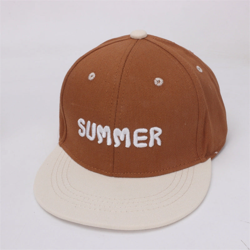 Wholesale Cotton Polyester Embroidered English Letter Flat Edge Children's Baseball Hat