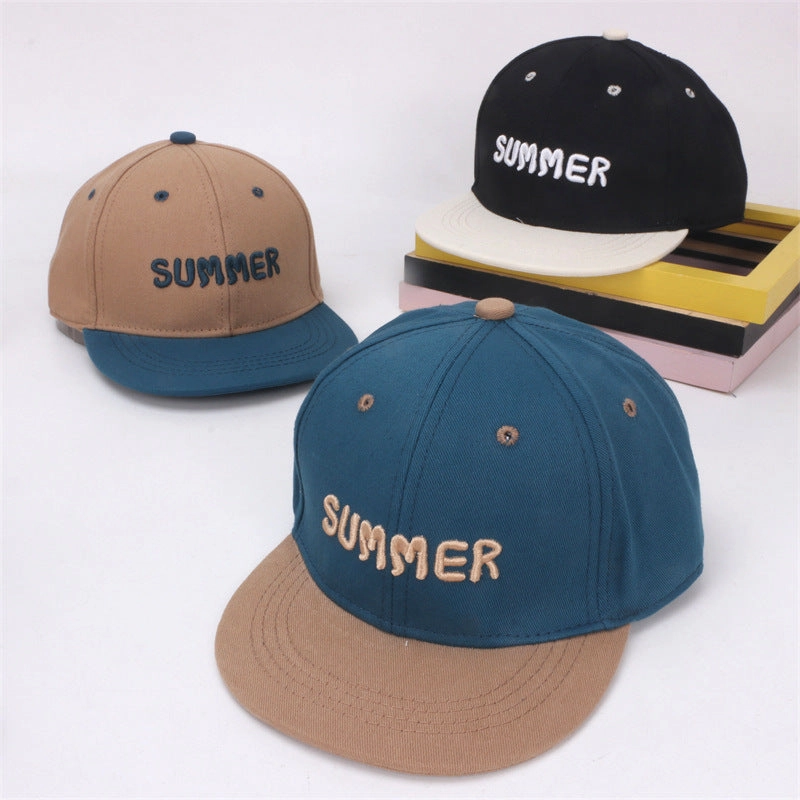 Wholesale Cotton Polyester Embroidered English Letter Flat Edge Children's Baseball Hat