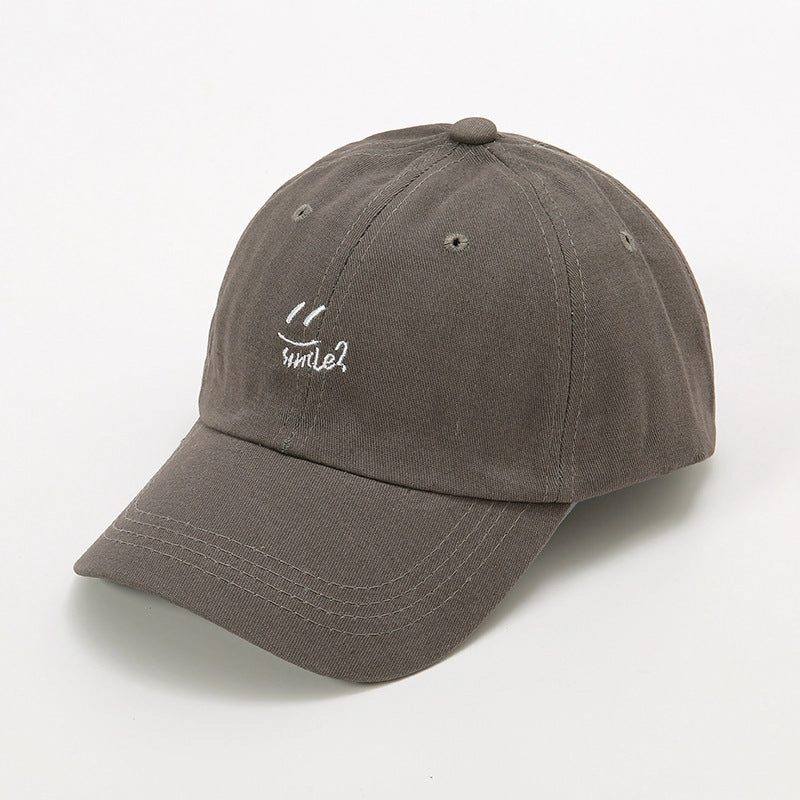 Wholesale Cotton Polyester Embroidered Smiley Face Baseball Cap