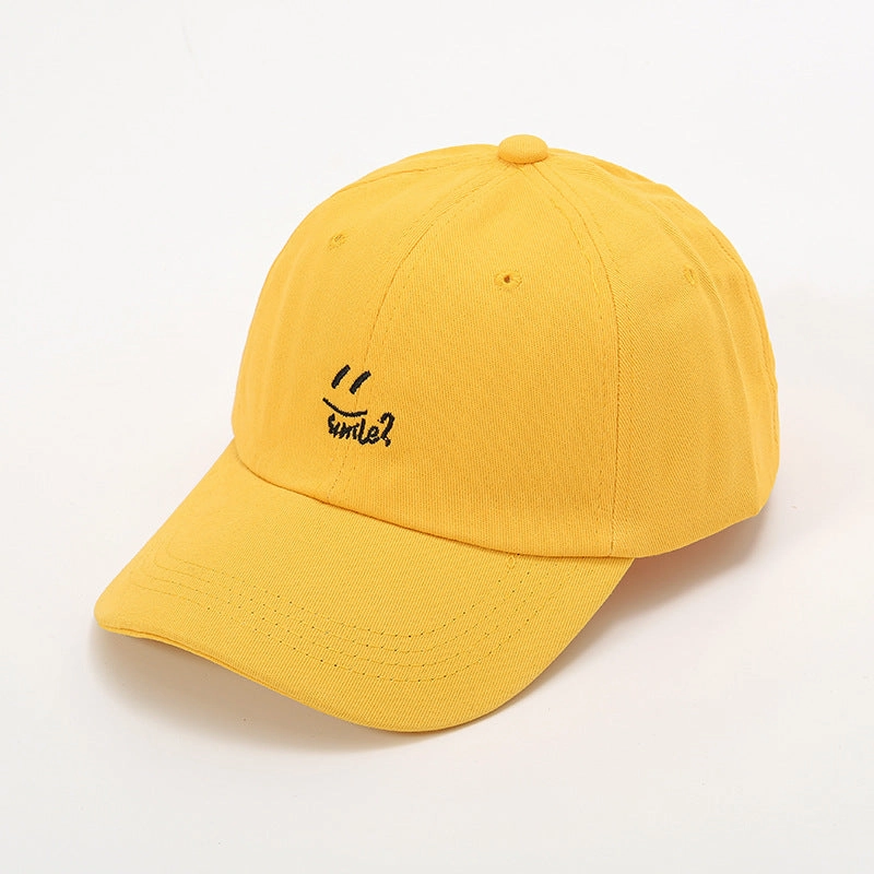 Wholesale Cotton Polyester Embroidered Smiley Face Baseball Cap