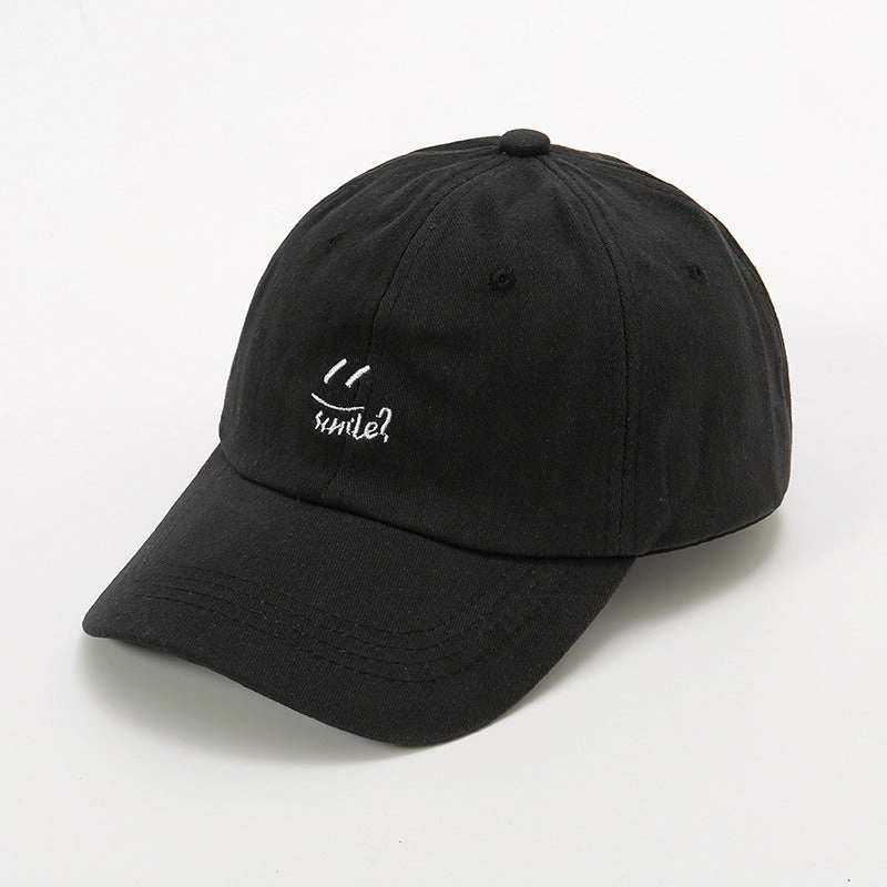 Wholesale Cotton Polyester Embroidered Smiley Face Baseball Cap