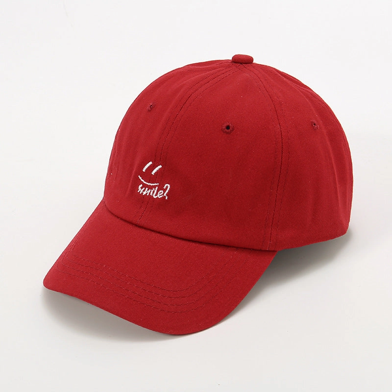 Wholesale Cotton Polyester Embroidered Smiley Face Baseball Cap