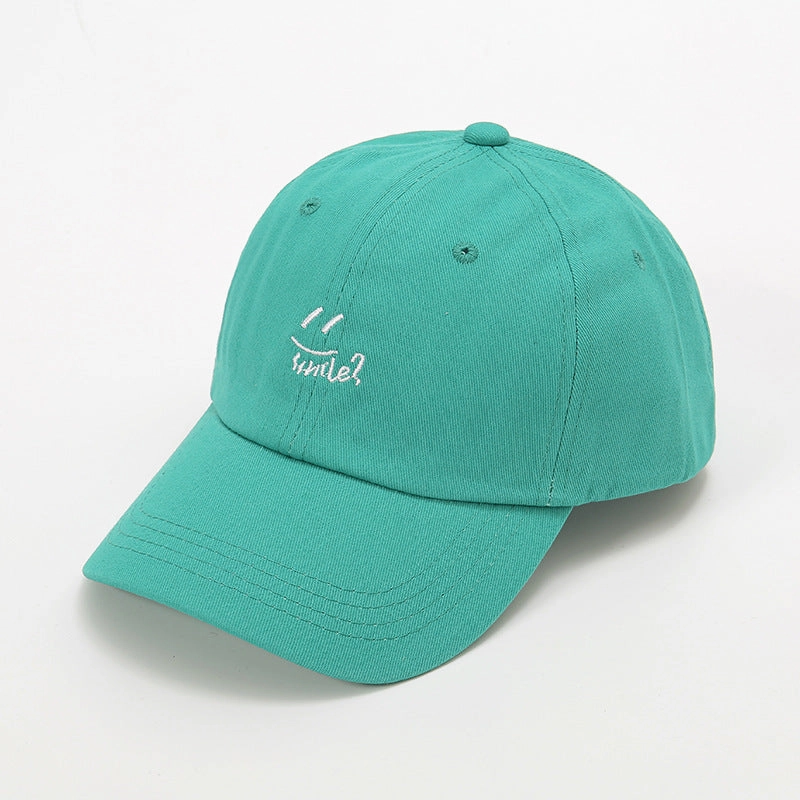 Wholesale Cotton Polyester Embroidered Smiley Face Baseball Cap