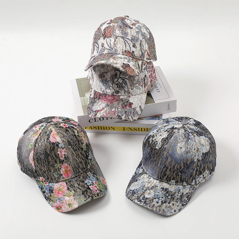 Wholesale Cotton Polyester Gold Jacquard Cap