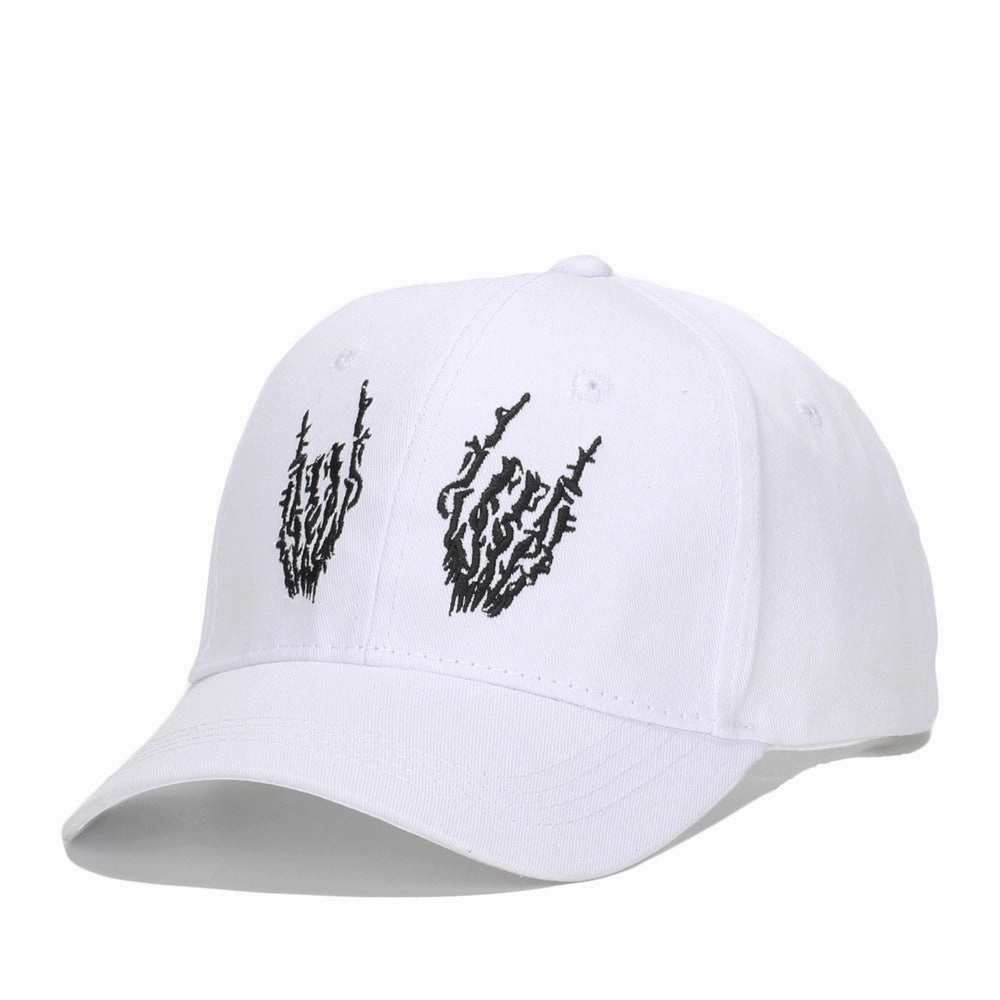 Wholesale Cotton Polyester Skull Hands Embroidered Baseball Cap
