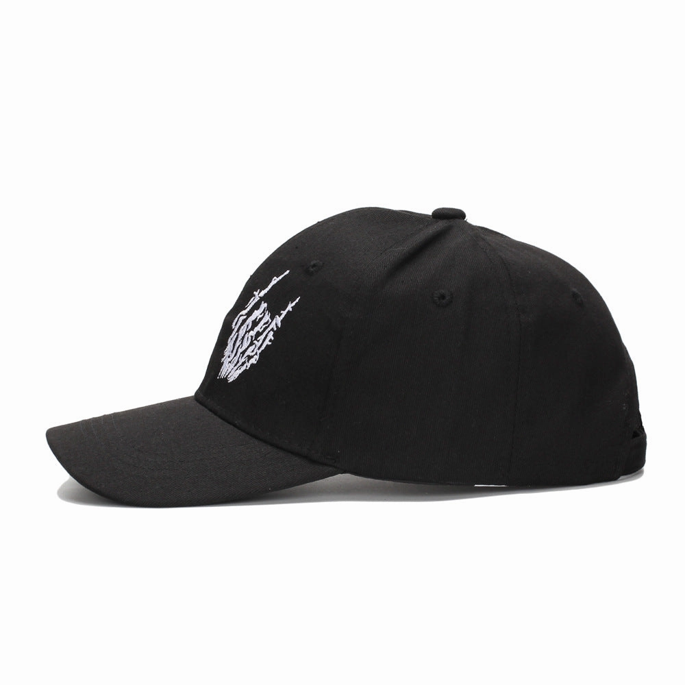 Wholesale Cotton Polyester Skull Hands Embroidered Baseball Cap