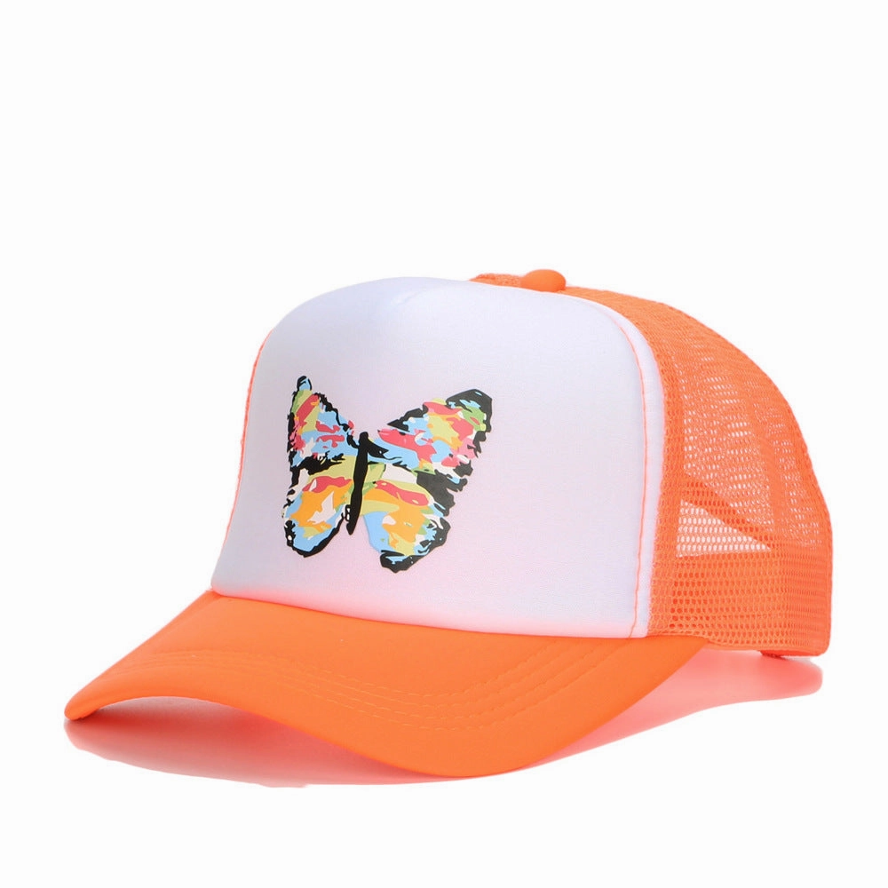 Wholesale Cotton Polyester Summer Breathable Mesh Colorful Butterfly Baseball Cap