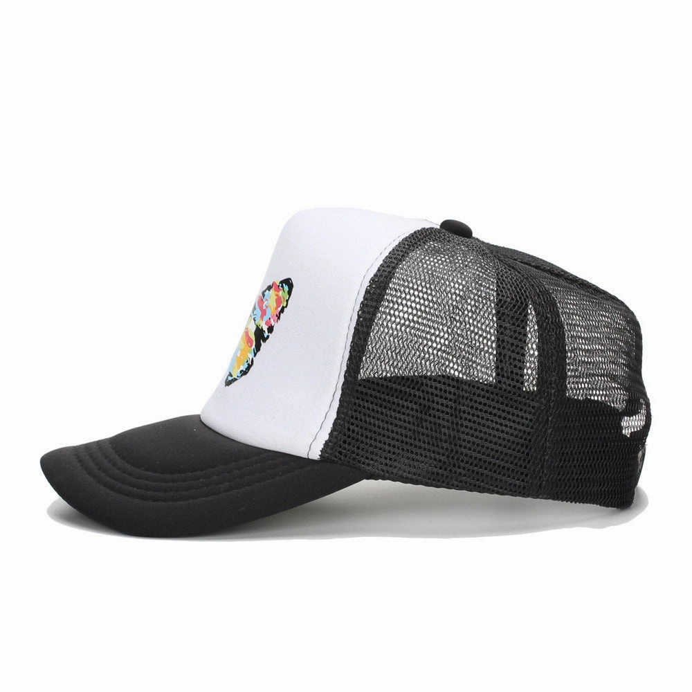 Wholesale Cotton Polyester Summer Breathable Mesh Colorful Butterfly Baseball Cap