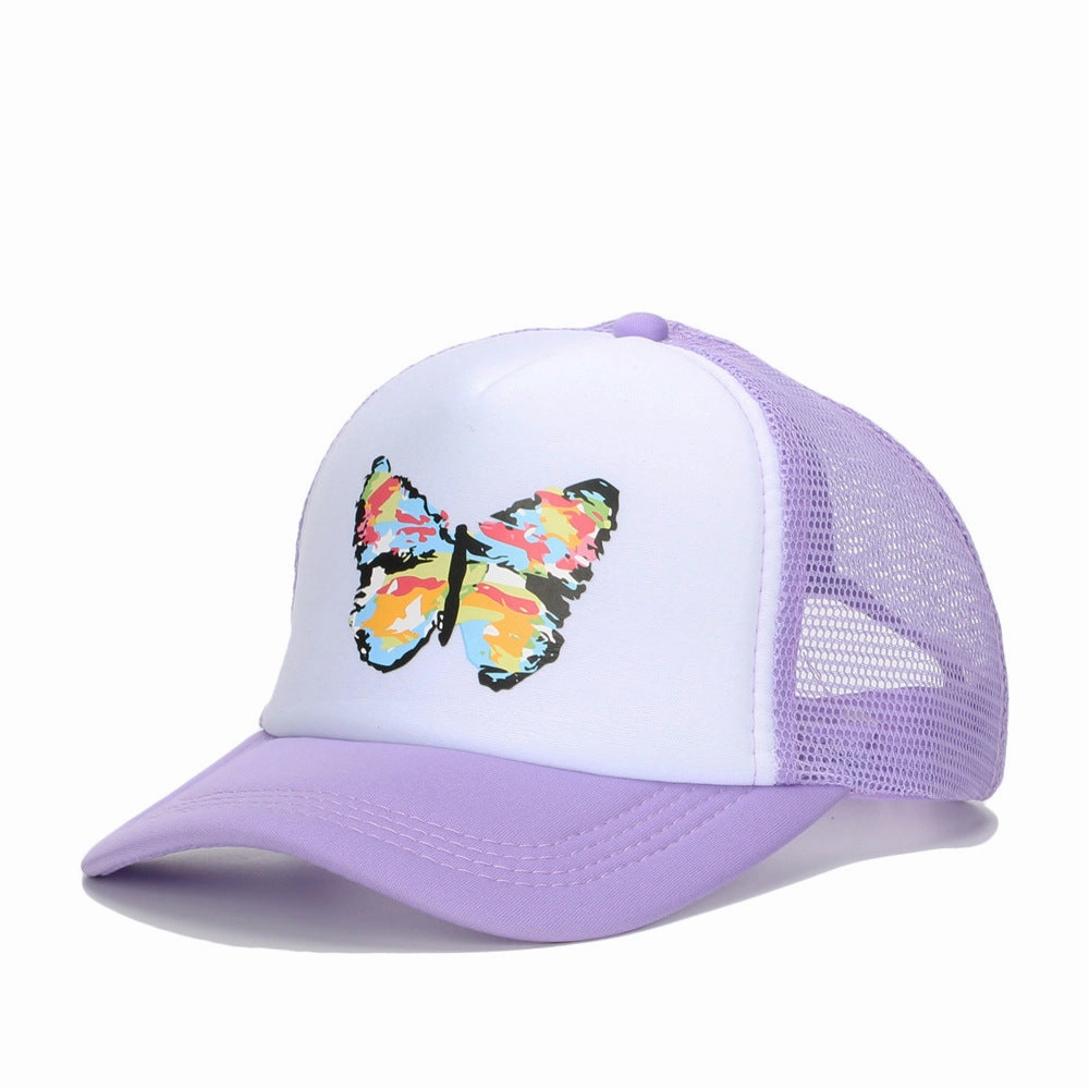 Wholesale Cotton Polyester Summer Breathable Mesh Colorful Butterfly Baseball Cap