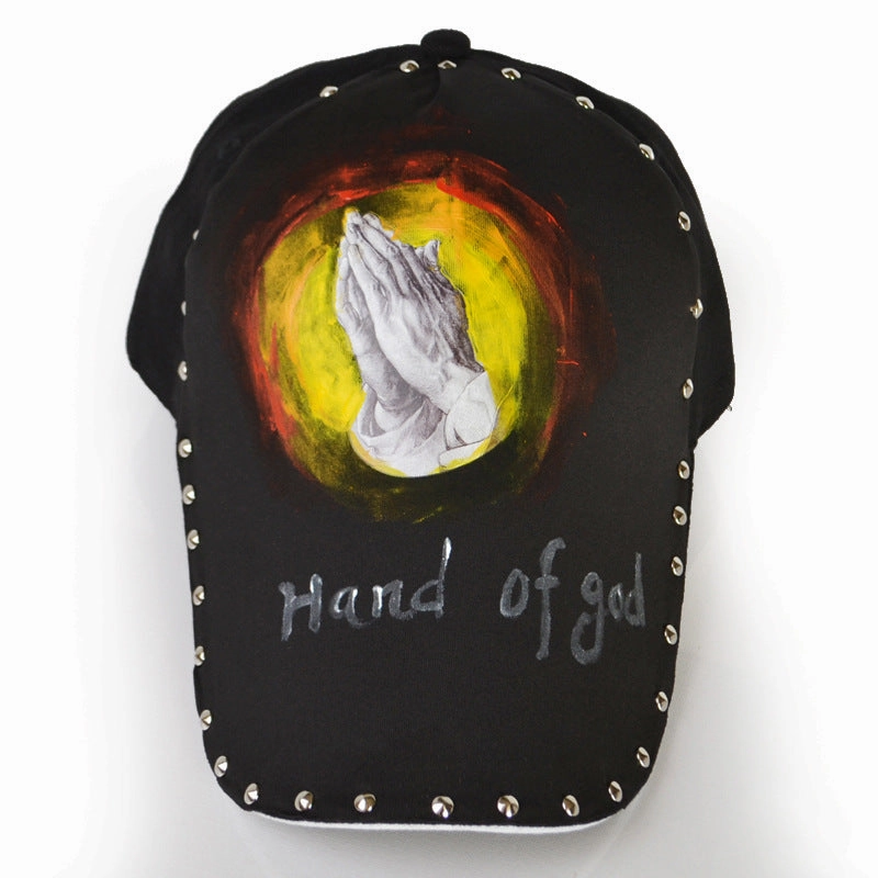 Wholesale Cotton Praying Hands Painted Cap