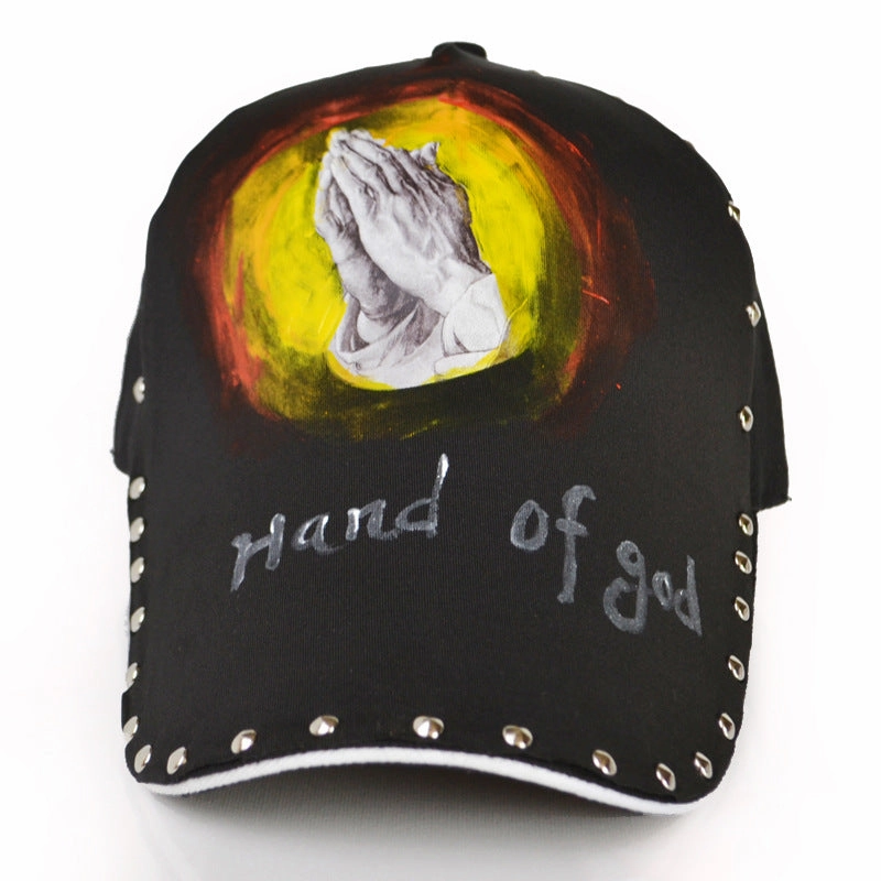 Wholesale Cotton Praying Hands Painted Cap