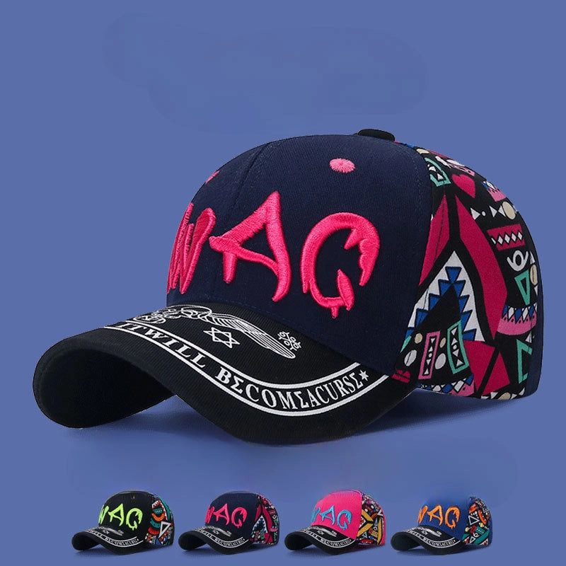 Wholesale Cotton Printed Letter Embroidered Baseball Caps