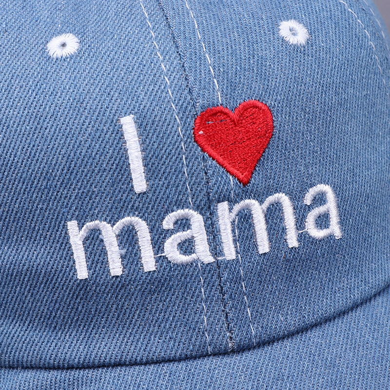 Wholesale Cotton Printed Love Denim Children's Hats