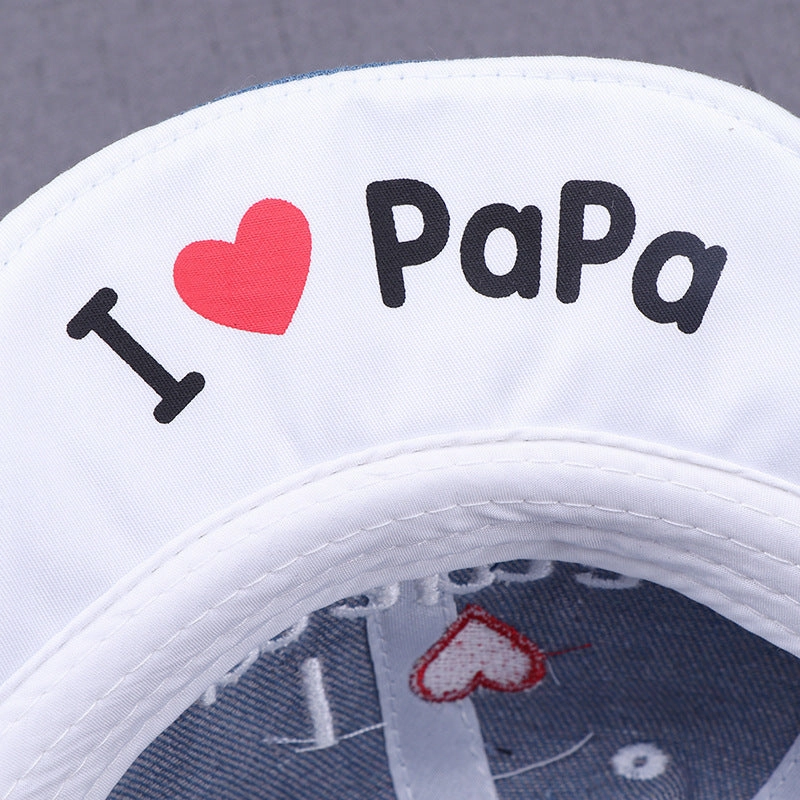 Wholesale Cotton Printed Love Denim Children's Hats