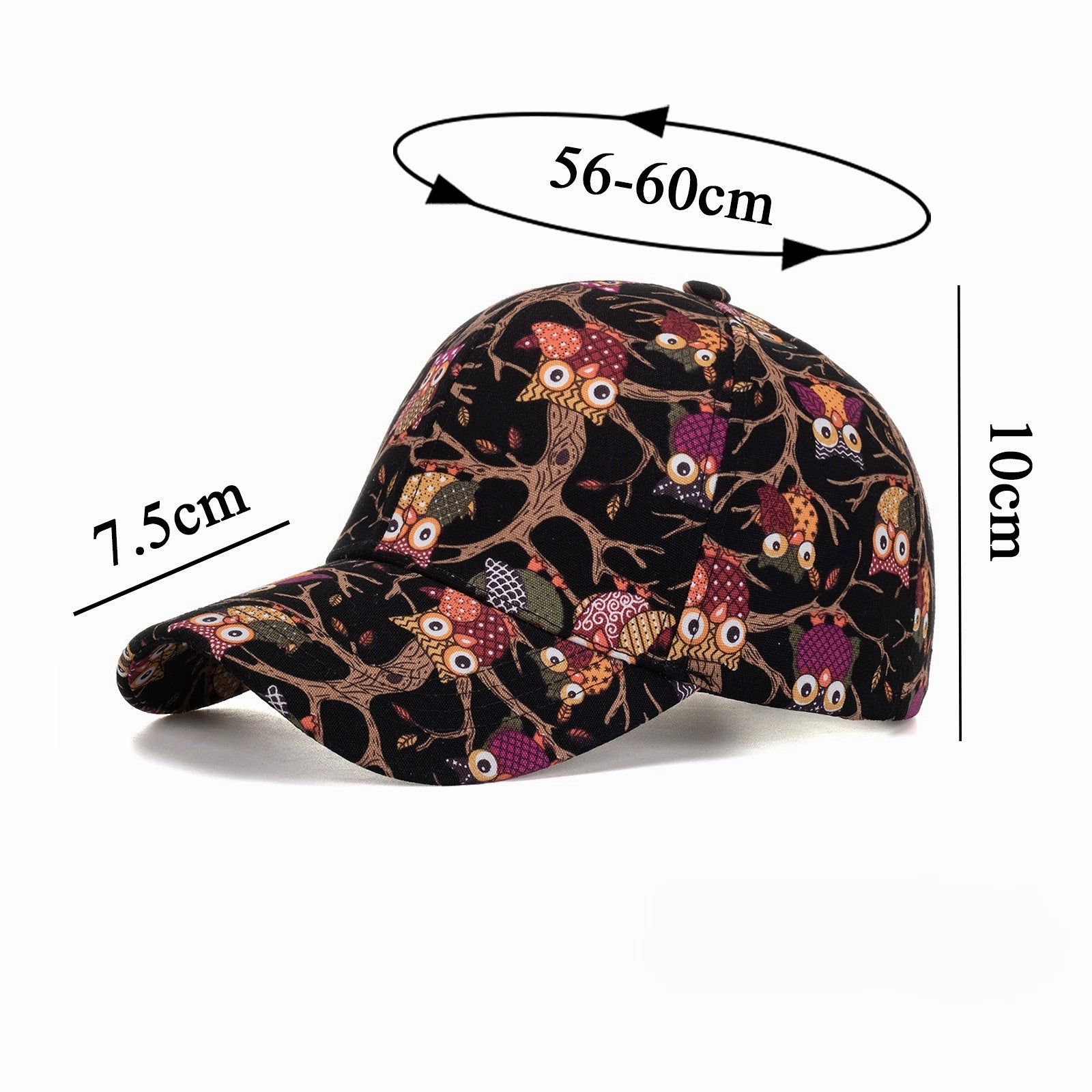 Wholesale Cotton Printed Owl Caps