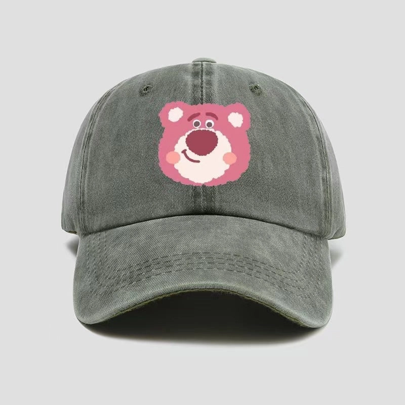 Wholesale Cotton Printed Washed Old Cartoon Sun Protection Baseball Caps
