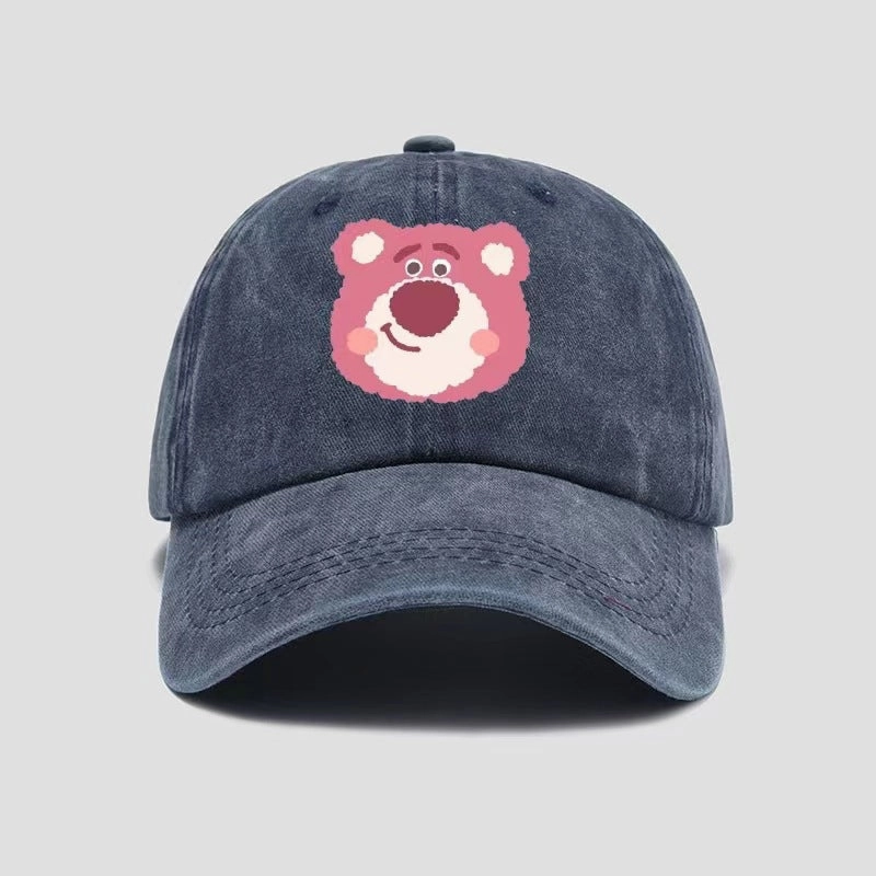 Wholesale Cotton Printed Washed Old Cartoon Sun Protection Baseball Caps