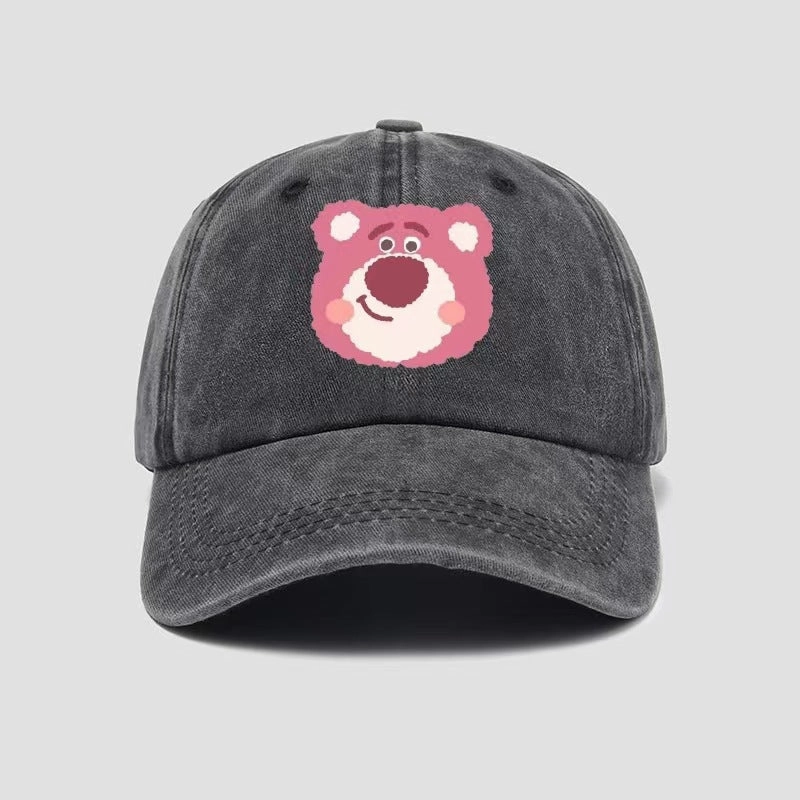 Wholesale Cotton Printed Washed Old Cartoon Sun Protection Baseball Caps