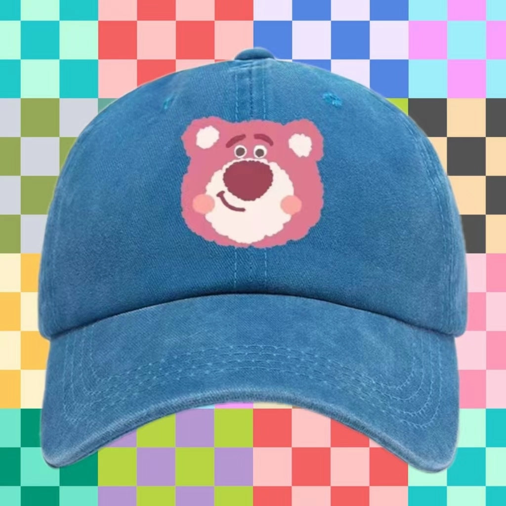 Wholesale Cotton Printed Washed Old Cartoon Sun Protection Baseball Caps