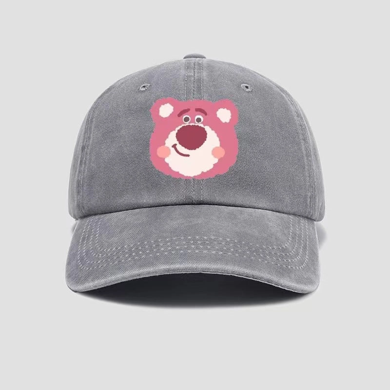 Wholesale Cotton Printed Washed Old Cartoon Sun Protection Baseball Caps