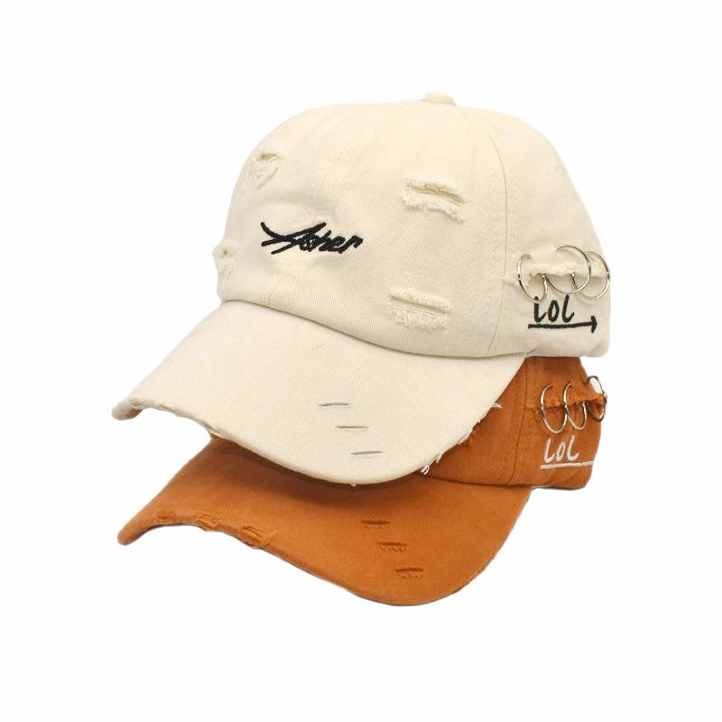 Wholesale Cotton Ripped Hoops Baseball Cap