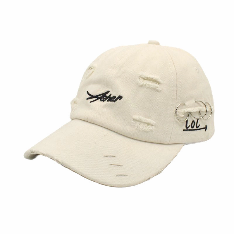 Wholesale Cotton Ripped Hoops Baseball Cap