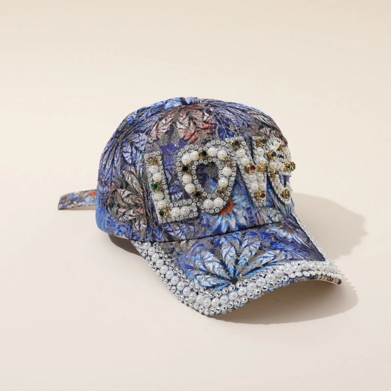 Wholesale Cotton Sequin Baseball Caps with Diamond Letters