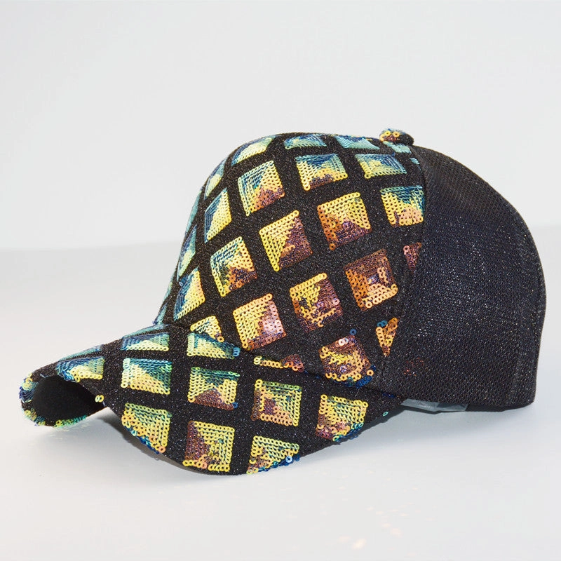 Wholesale Cotton Sequin Casual Sunscreen Baseball Cap