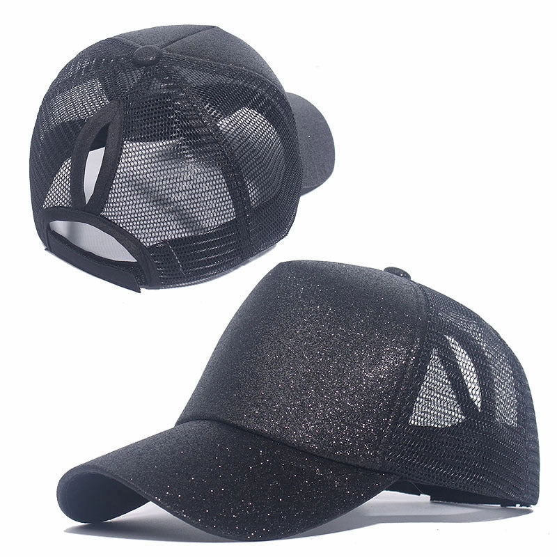 Wholesale Cotton Sequin Cotton Fabric Baseball Caps