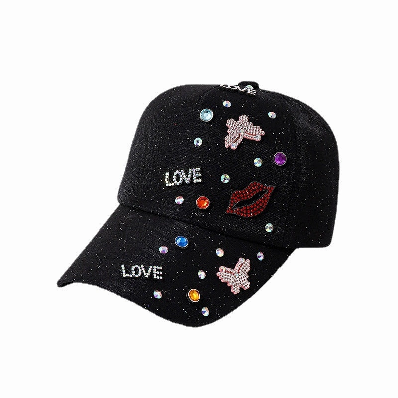 Wholesale Cotton Shiny Diamond Studded Baseball Caps