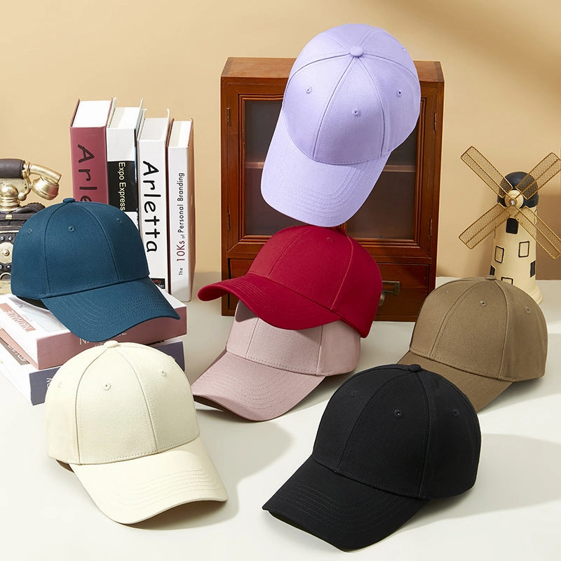 Wholesale Cotton Solid Color Sunshade Duckbill Caps