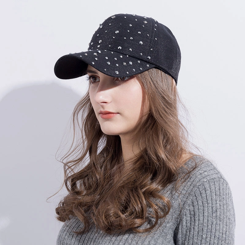 Wholesale Cotton Studded Diamond Baseball Caps