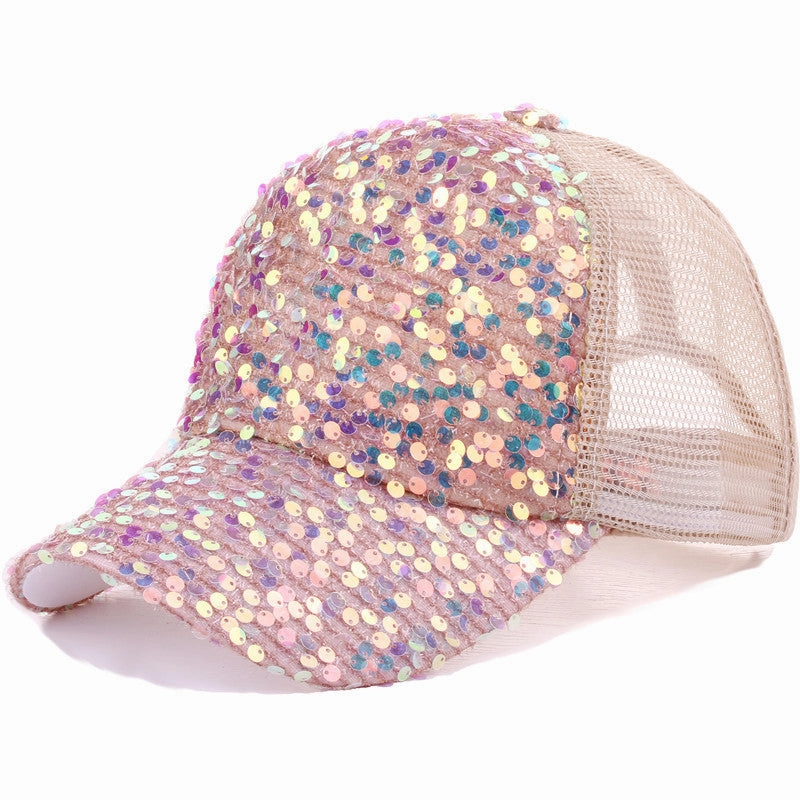 Wholesale Cotton Summer Sequin Sun Hat Baseball Cap