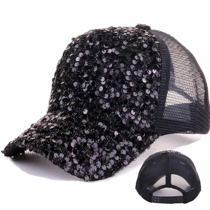 Wholesale Cotton Summer Sequin Sun Hat Baseball Cap